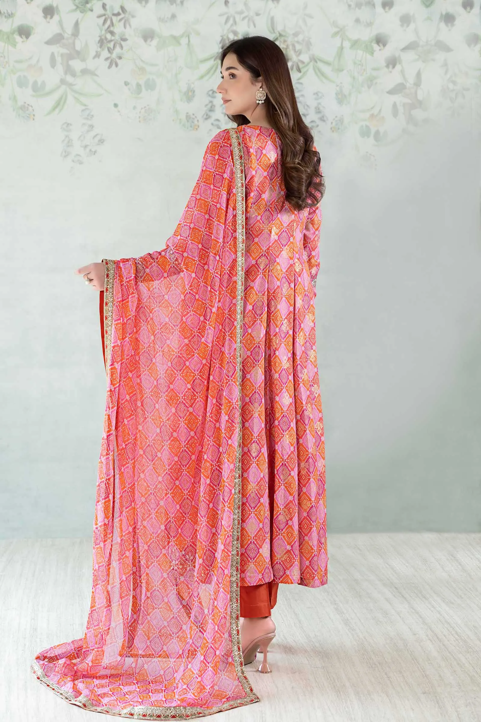3 Piece Printed Jacquard Broshia Suit | DW-EA24-25