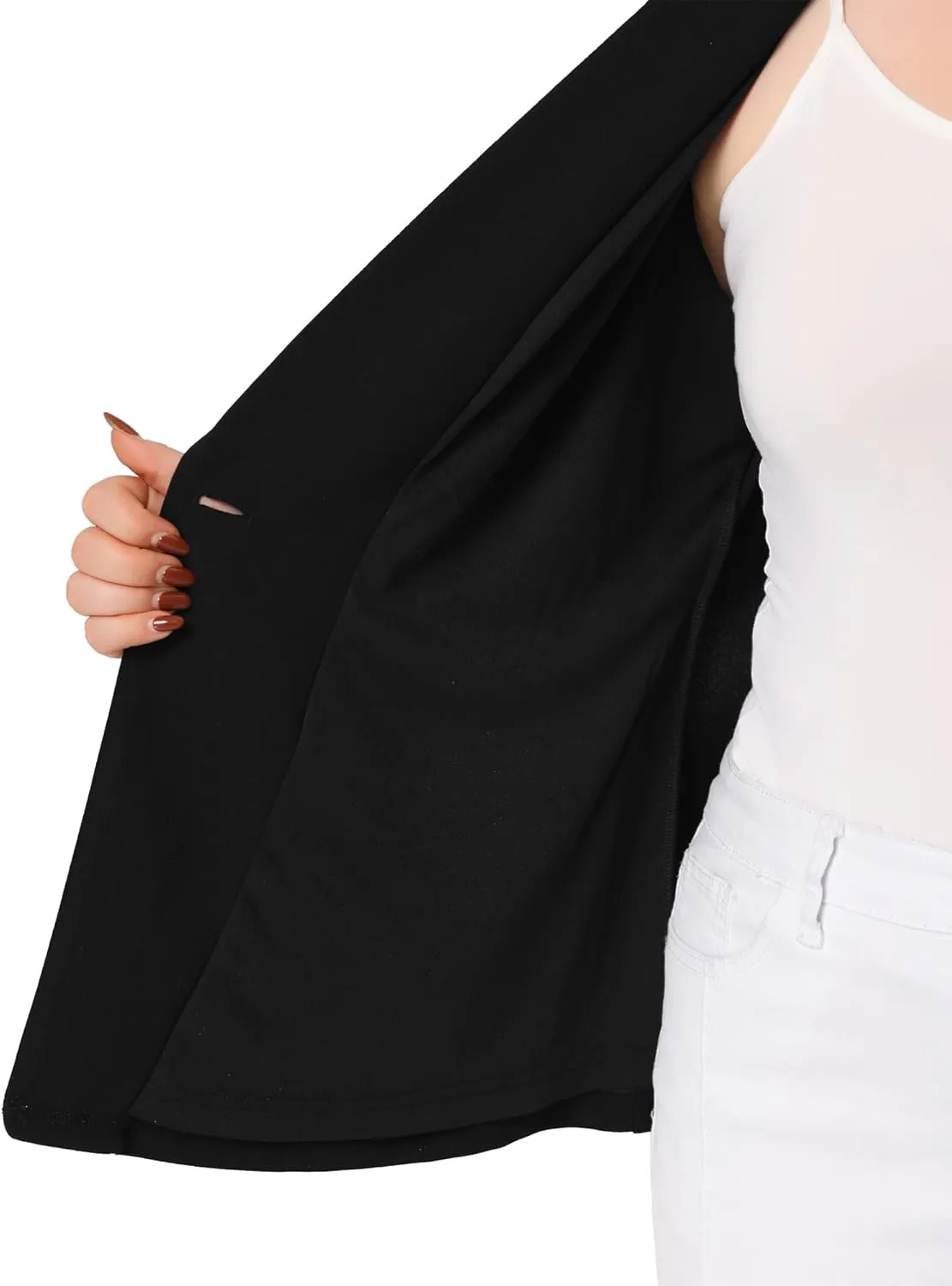 Agnes Orinda Plus Size Blazer for Women Work Jacket Notch Lapel Lace Front Blazers Jackets