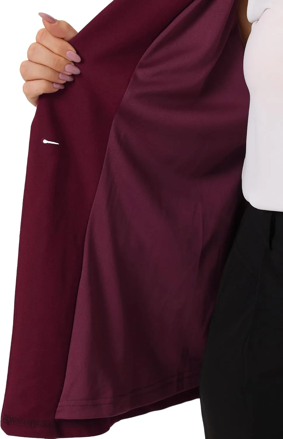Agnes Orinda Plus Size Blazer for Women Work Jacket Notch Lapel Lace Front Blazers Jackets