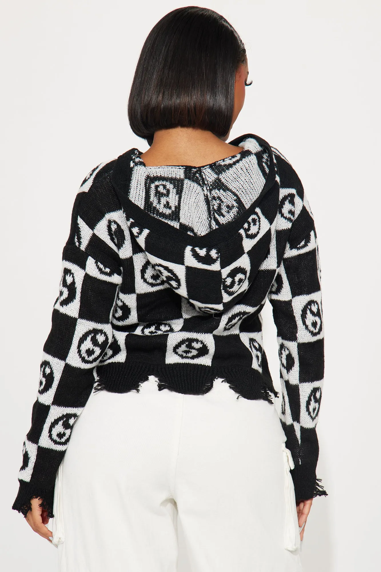 Always Ying Yang Hooded Sweater - Black/combo