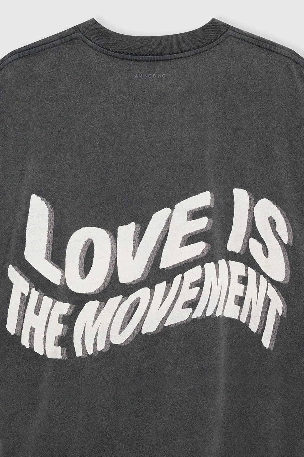 Anine Bing - Kent Tee Love in Washed Black
