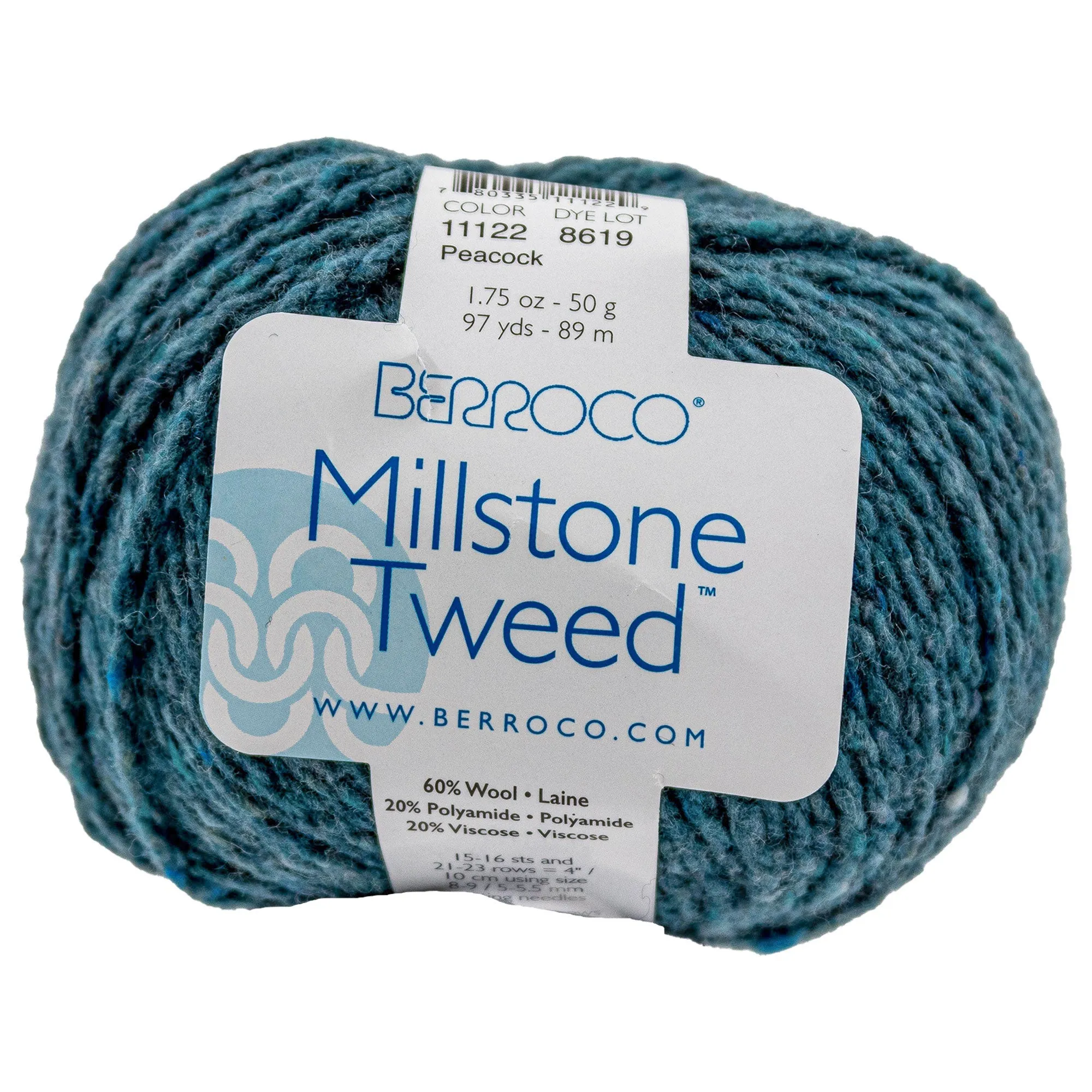 Berroco Millstone Tweed Yarn - 11122 Peacock