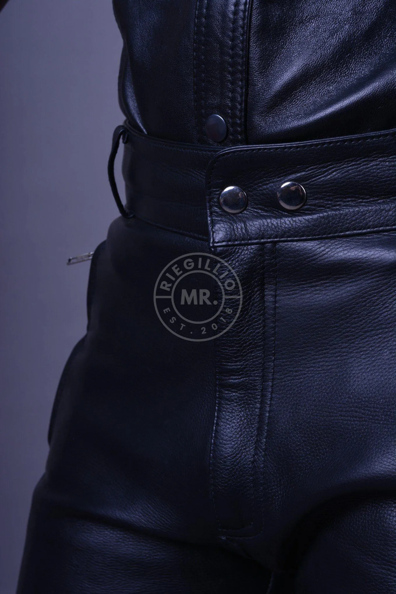 Black Leather Motorbike Pants