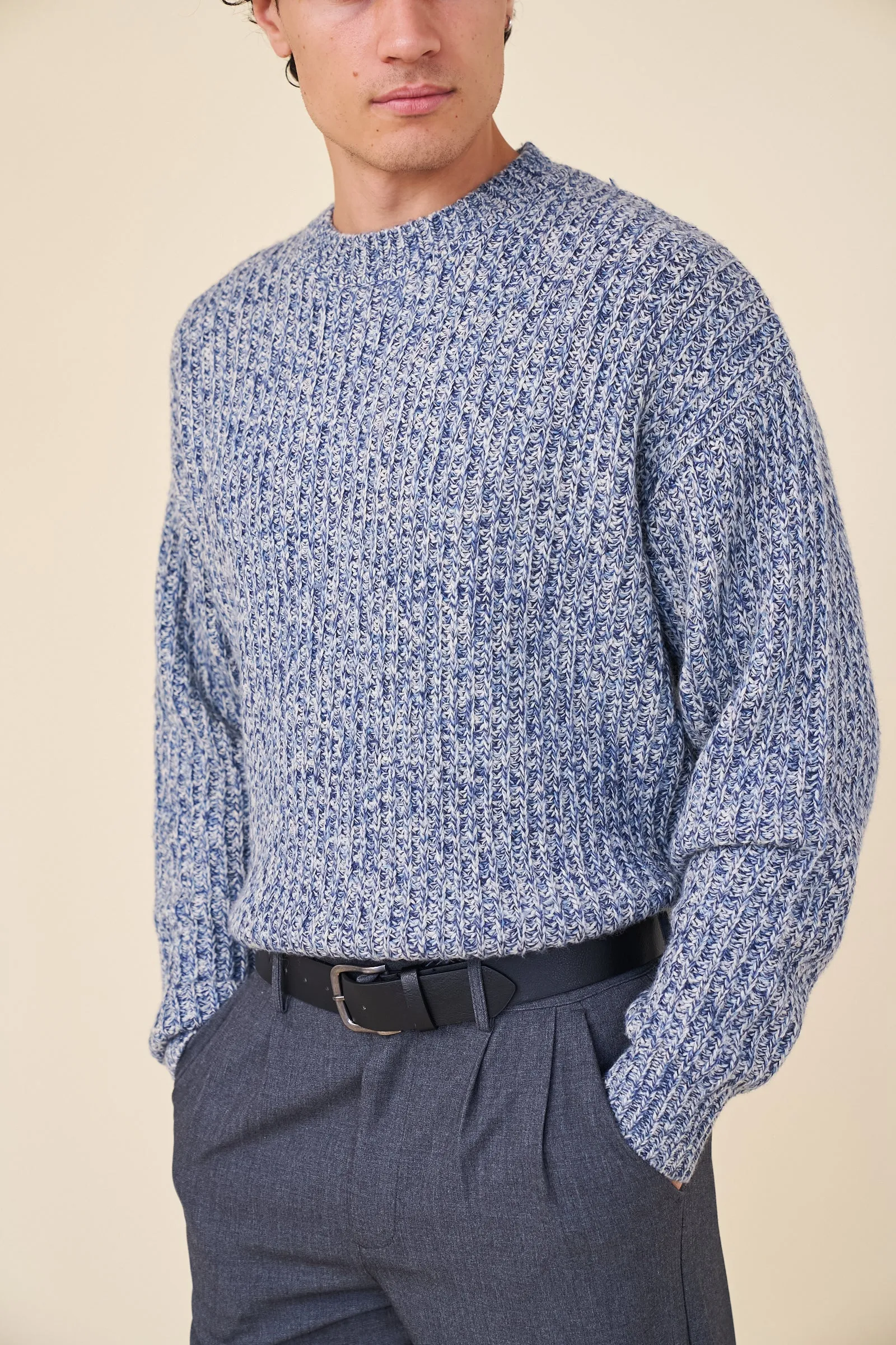 Cozy Chunky Twist Heavy Knit Sweater - Pebble Gray