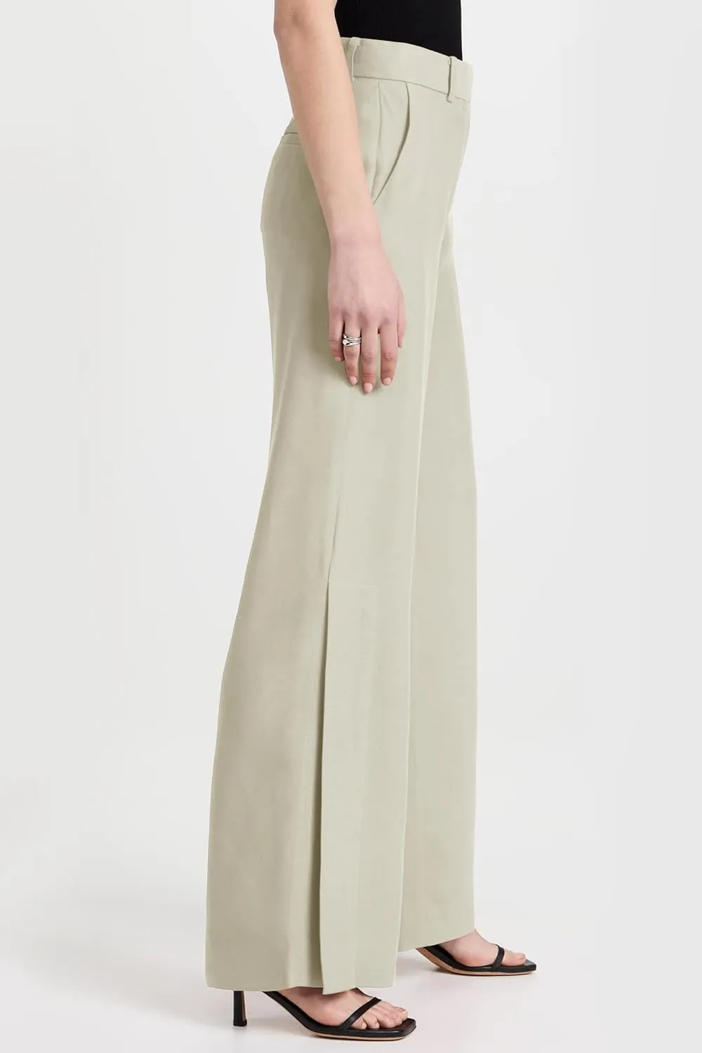 Cicy Bell Womens Side Split Dress Pants Elastic High Waisted Wide Leg Business Casual Trousers with Pockets