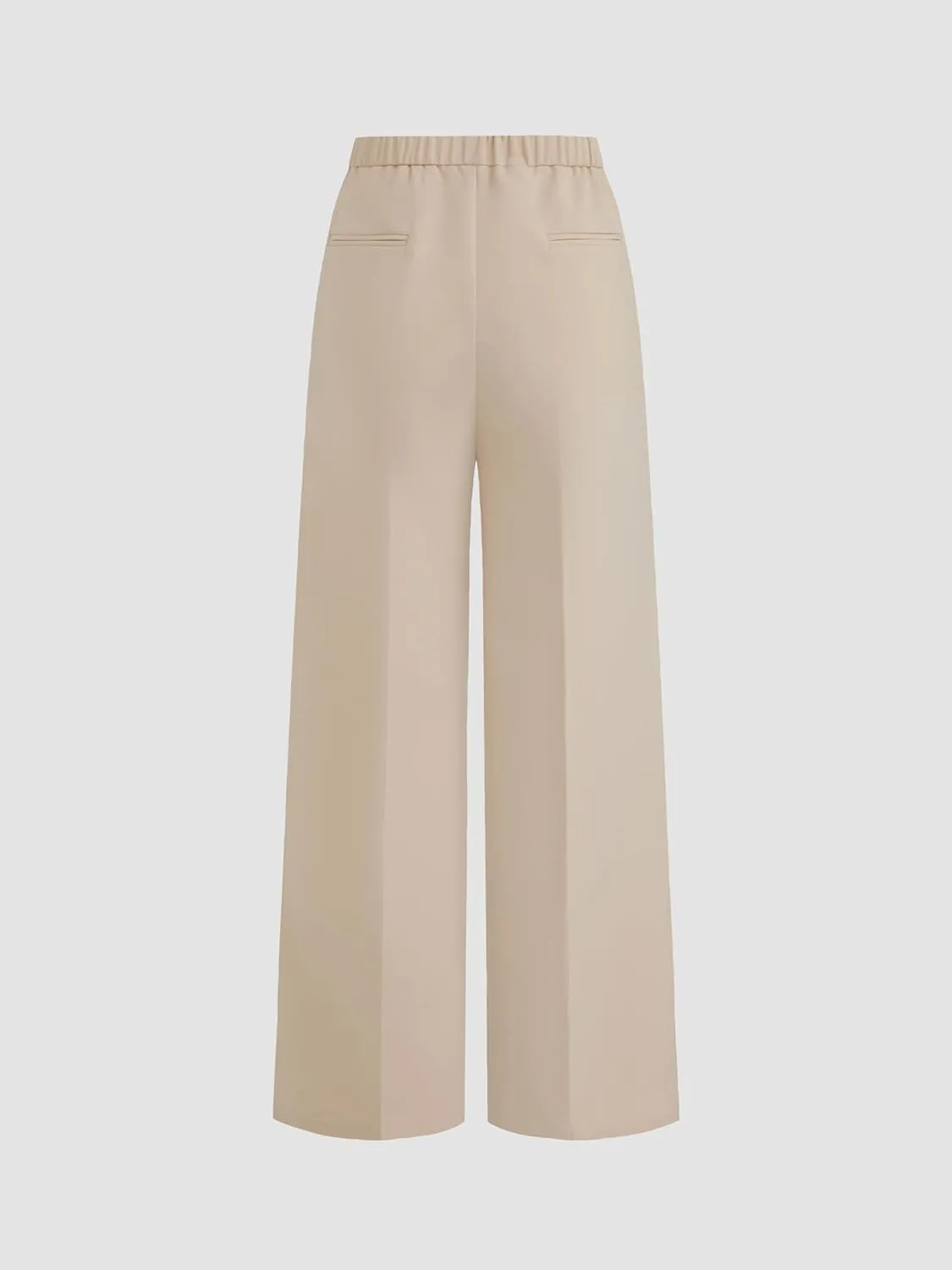 CIDER Dress Pants Women Mid Rise Belted Pocket Pleated Wide Leg Trousers
