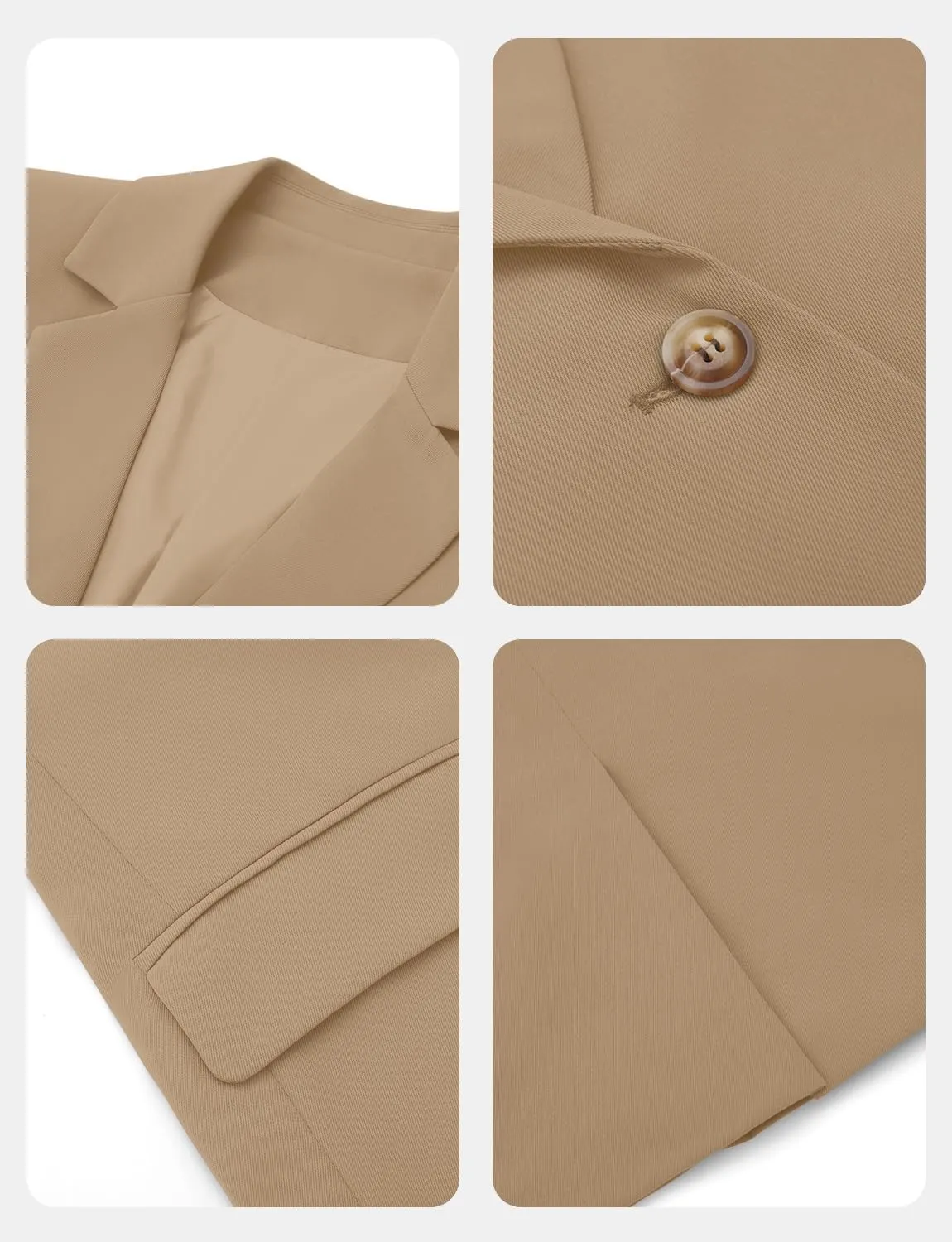 CRAZY GRID Women Business Casual Blazers with Lined Professional Work Suit Jacket with Pockets