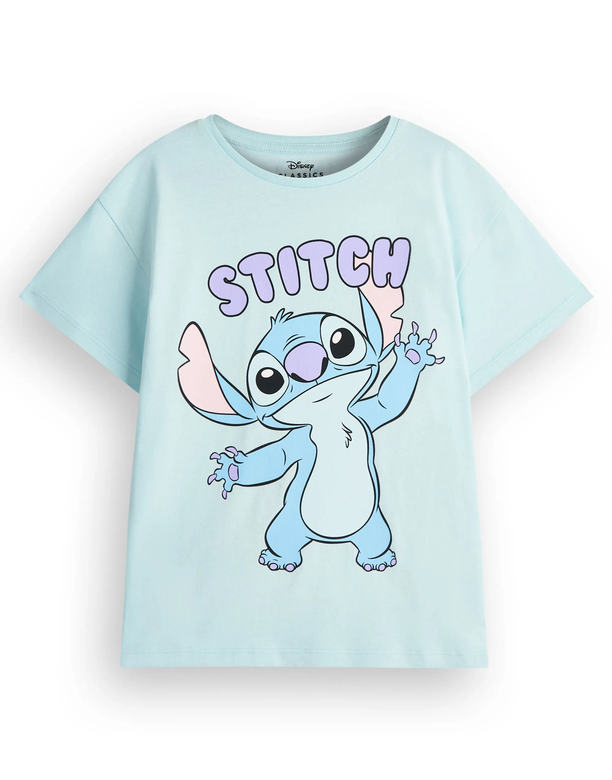 Disney Stitch & Angel 2 Pack Girls Multicoloured Multi-Pack of 2 Short-Sleeved T-Shirts