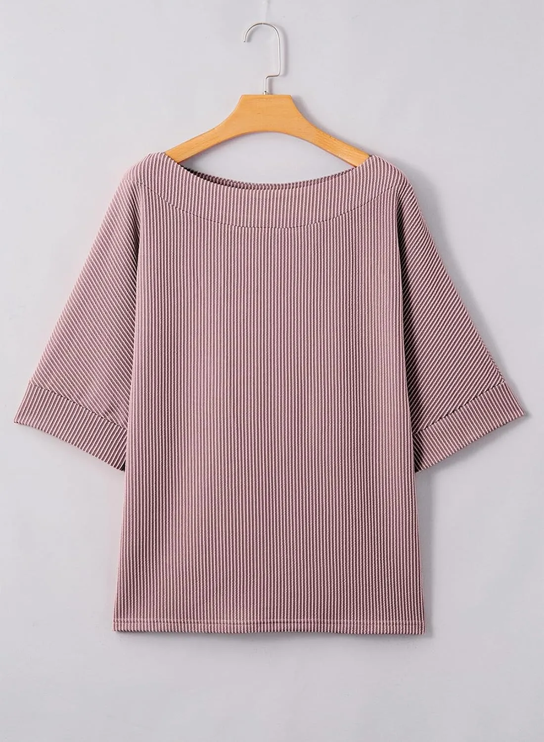 EVALESS Sexy Off The Shoulder Tops for Women 3/4 Length Sleeve Womens Tops Spring Summer 2025 Boat Neck One Shoulder Shirts