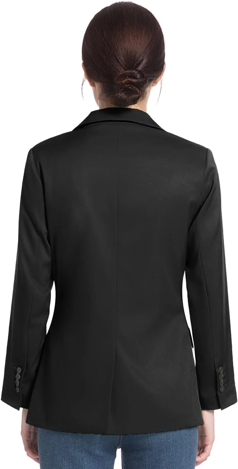 FARVALUE Womens Spring Casual Blazers Long Sleeve Notch Lapel Work Office Fall Blazer Jackets with Pockets