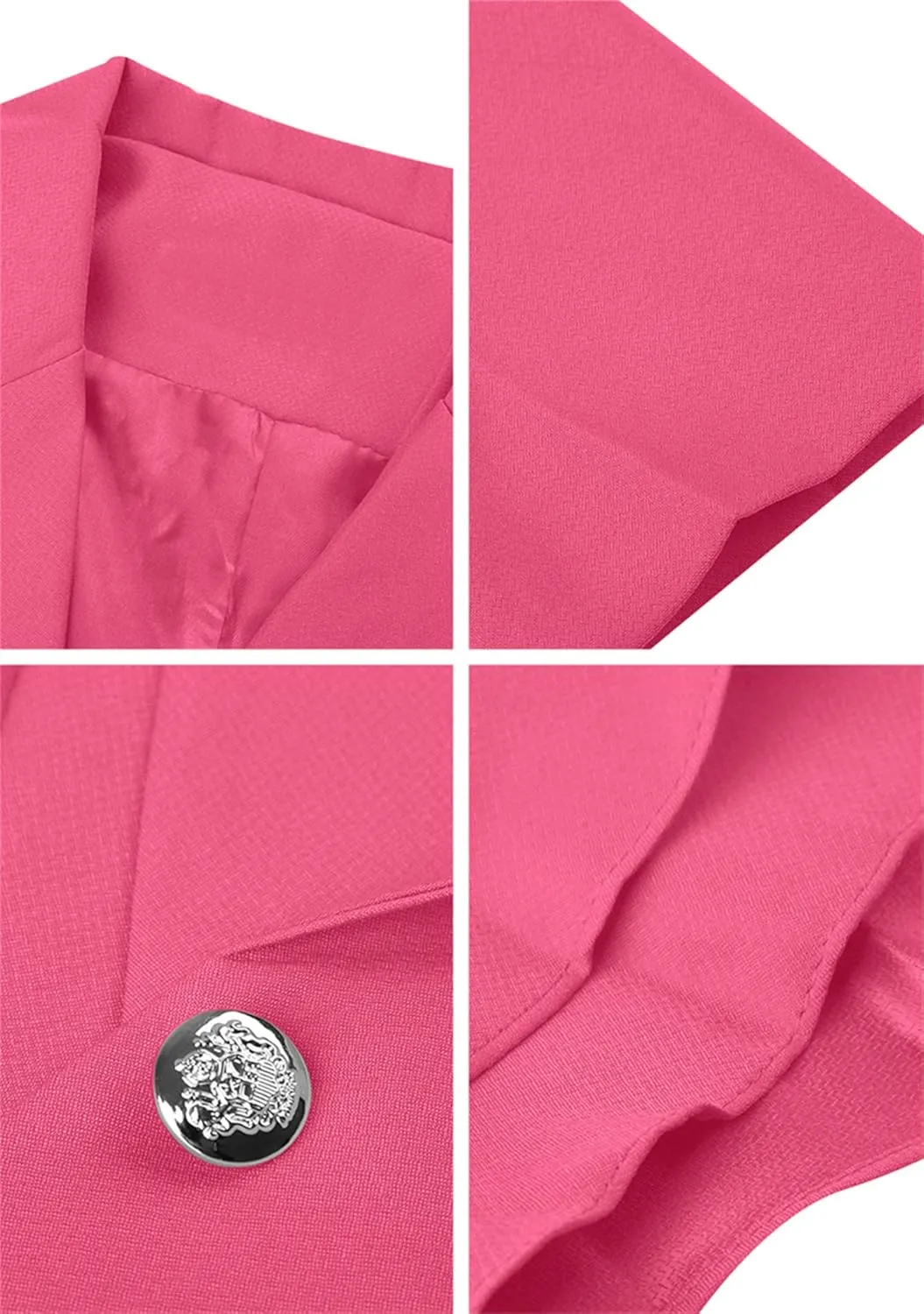FLITAY Womens Long Sleeve Solid Color Blazer Open Front Work Loose Blazer Jacket