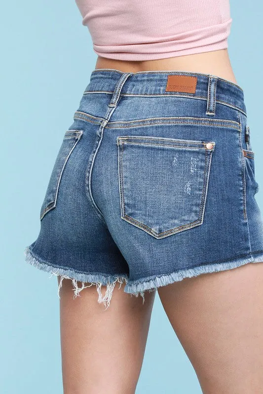 Frayed Denim Shorts