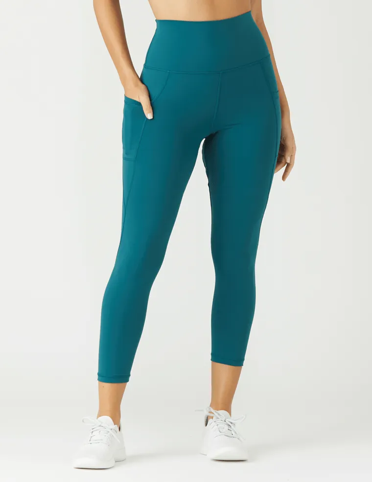 Glyder Top Notch 7/8 Fitness Leggings - Dark Teal