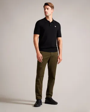 Haydae Slim Fit Textured Chino Trouser Khaki