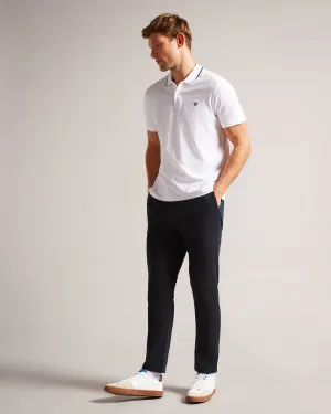 Haydae Slim Fit Textured Chino Trouser Navy
