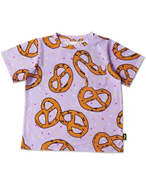 Kip & Co Pretzels Lilac Organic Cotton T Shirt