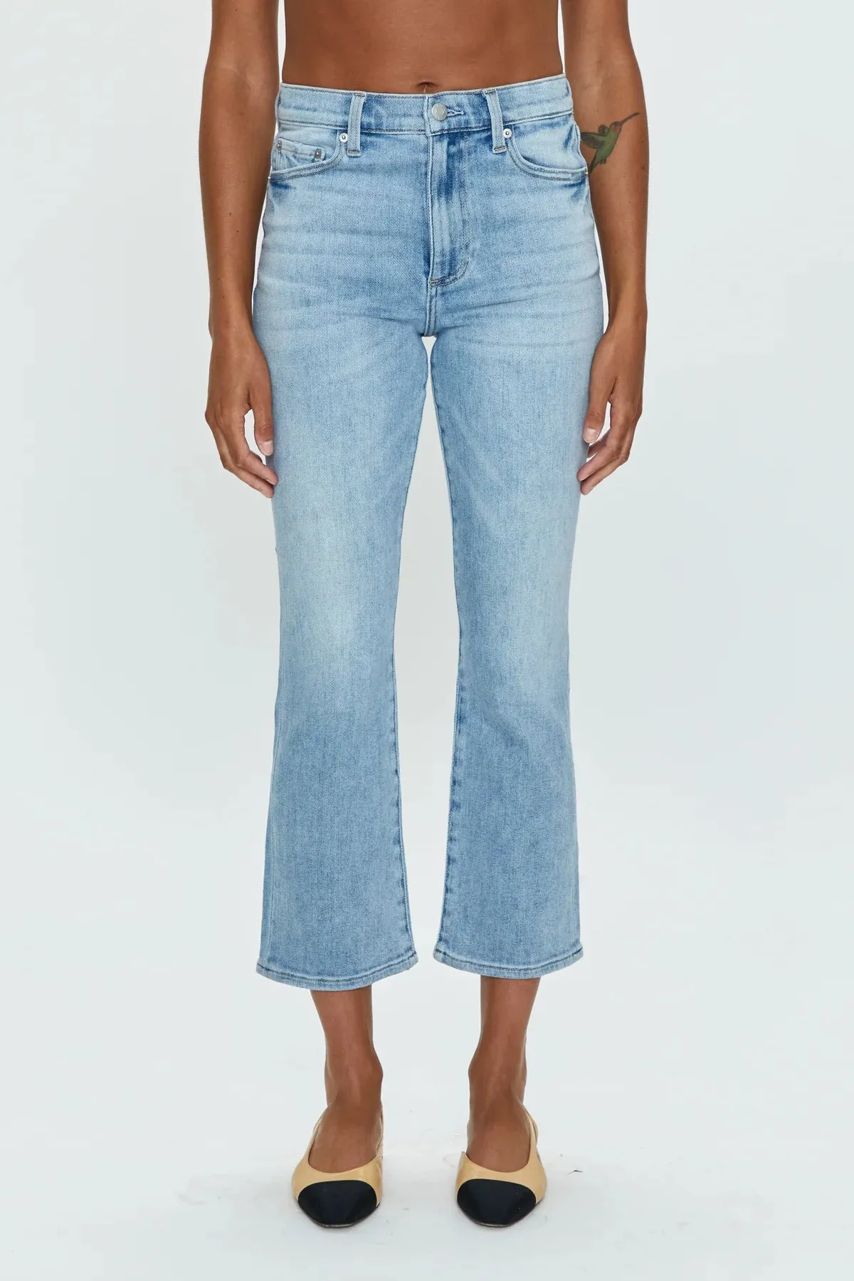 Lennon High Rise Boot Cut Crop Flare - Sea Air [Pistola]