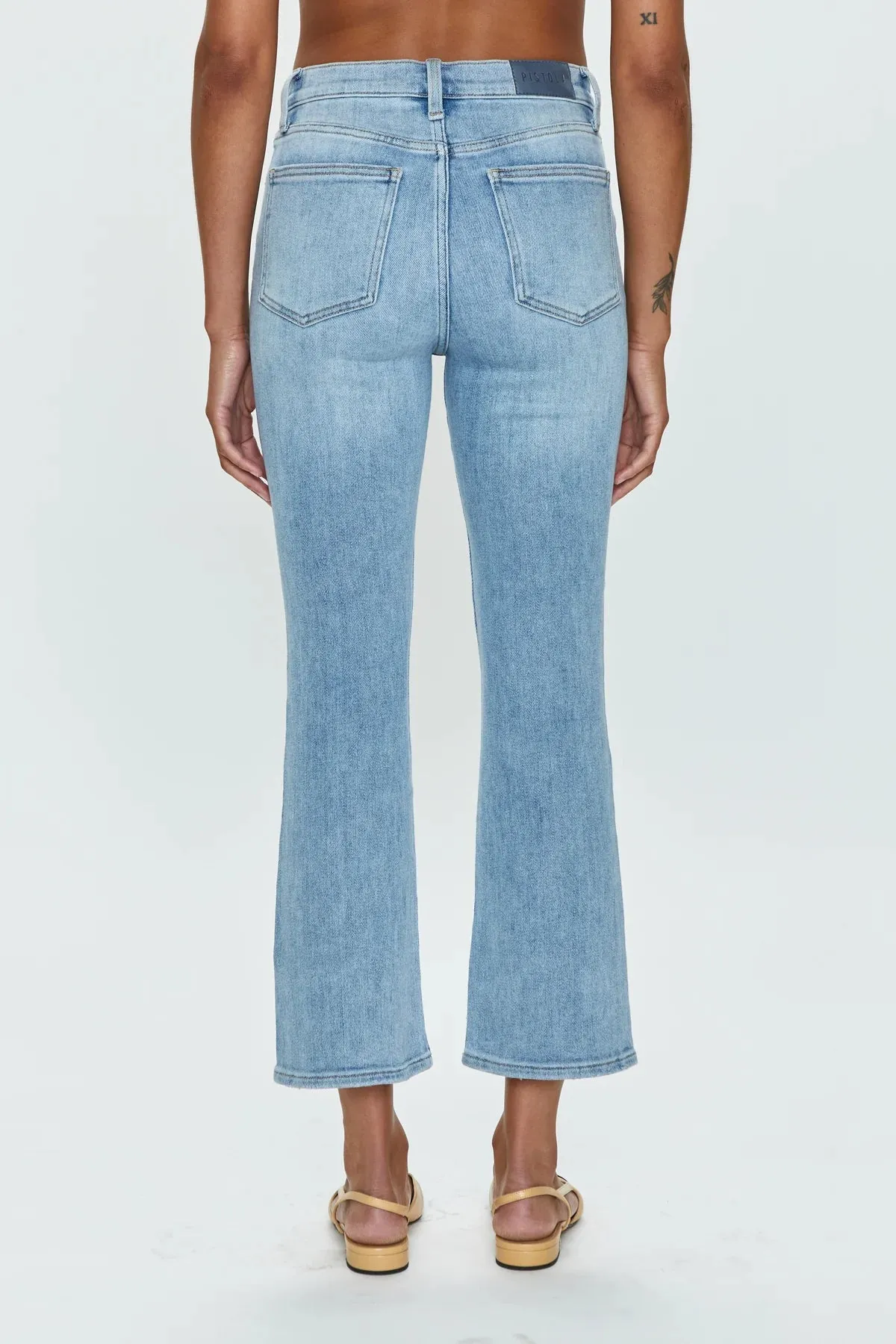 Lennon High Rise Boot Cut Crop Flare - Sea Air [Pistola]
