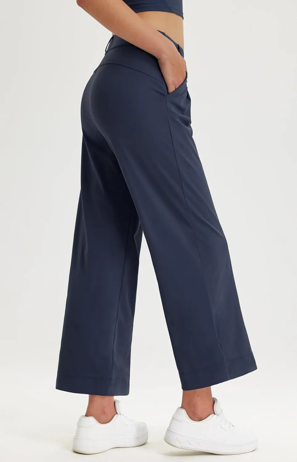 Libin Women's Wide Leg Dress Pants 27"/29"/31" High Waisted Stretch Work Casual Sweatpants Trousers with Pockets