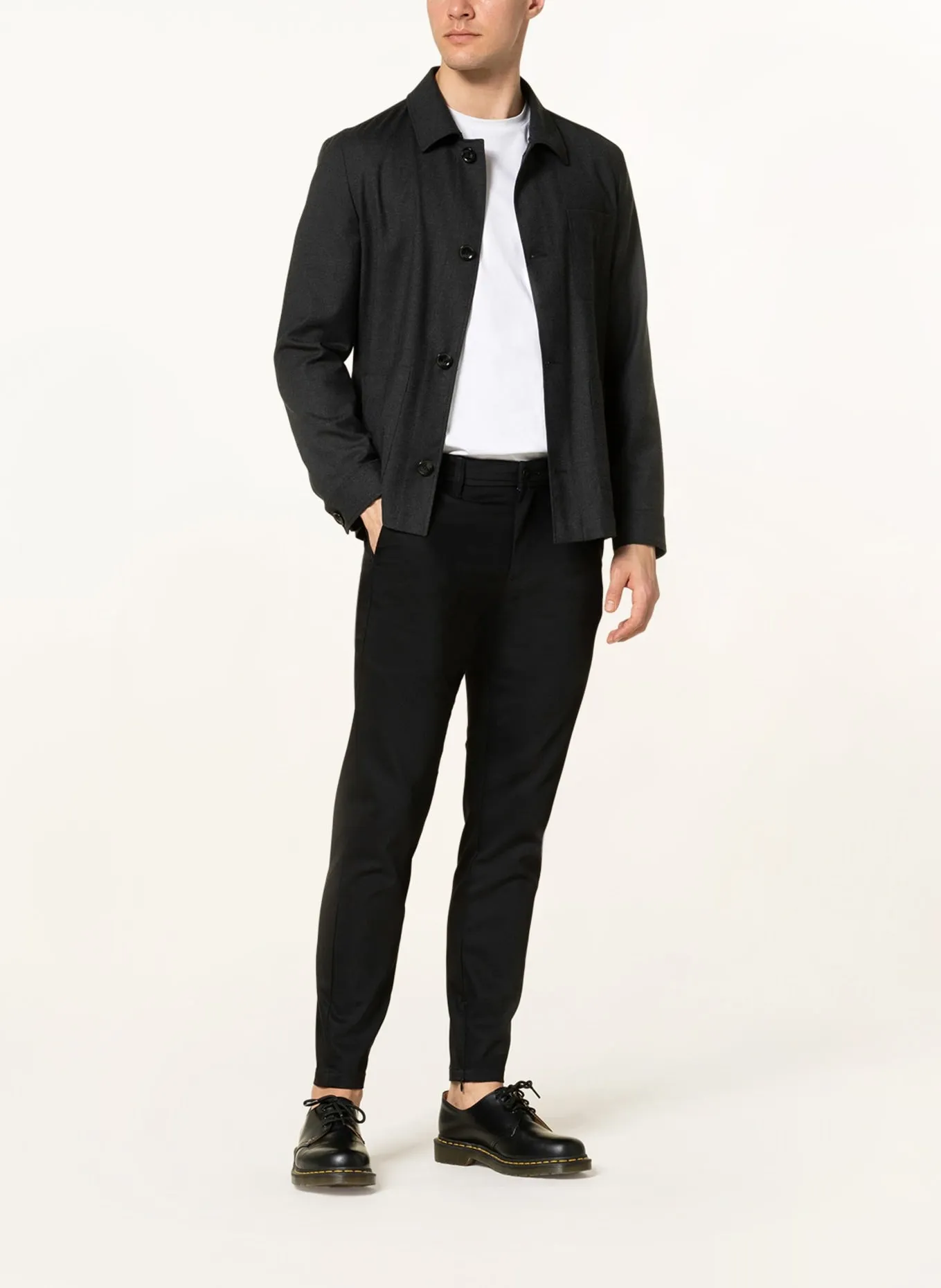 MAC GRIFFIN Tapered Fit Chino Pants, Black