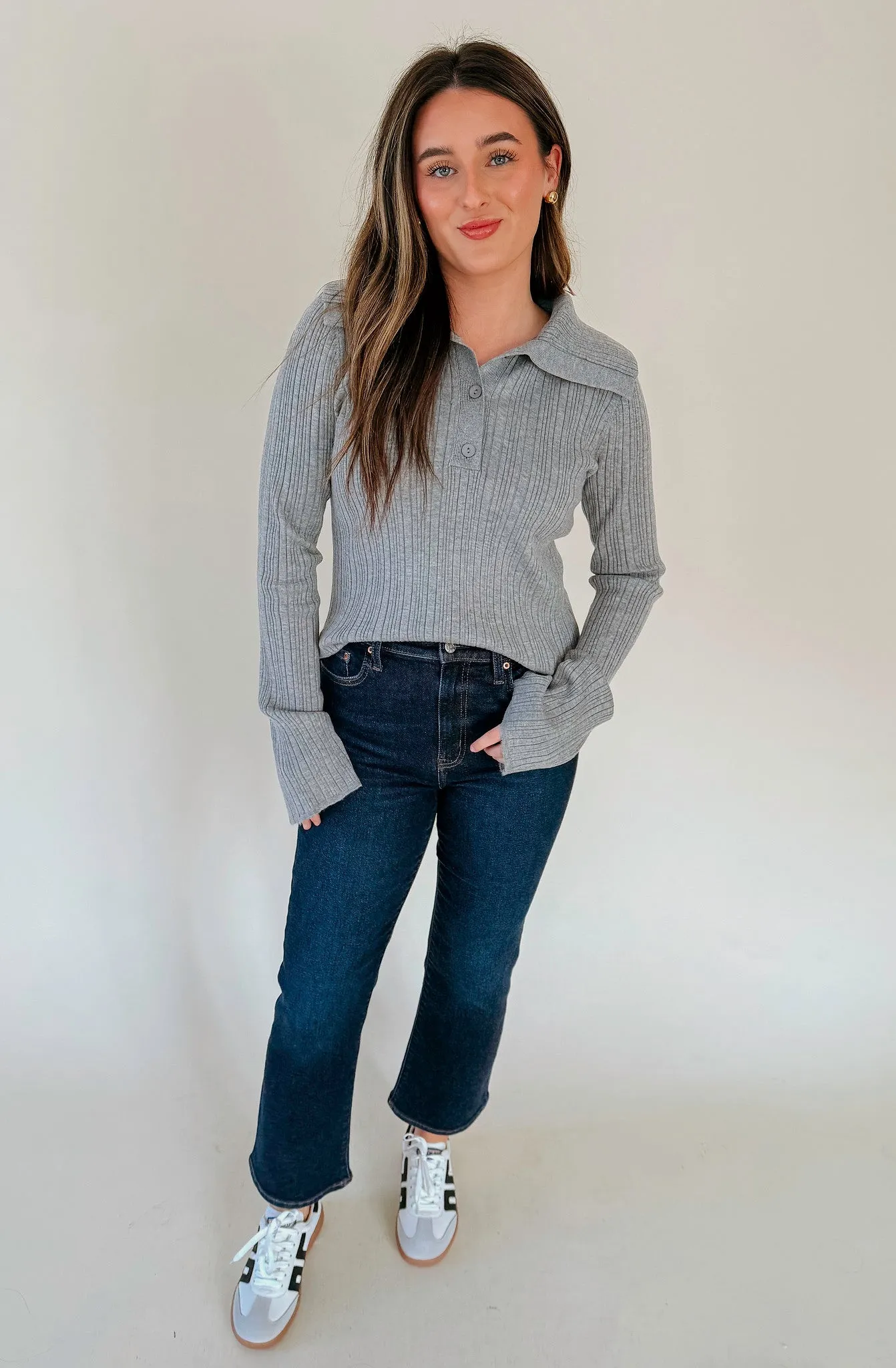 MARISA COLLARED SWEATER TOP