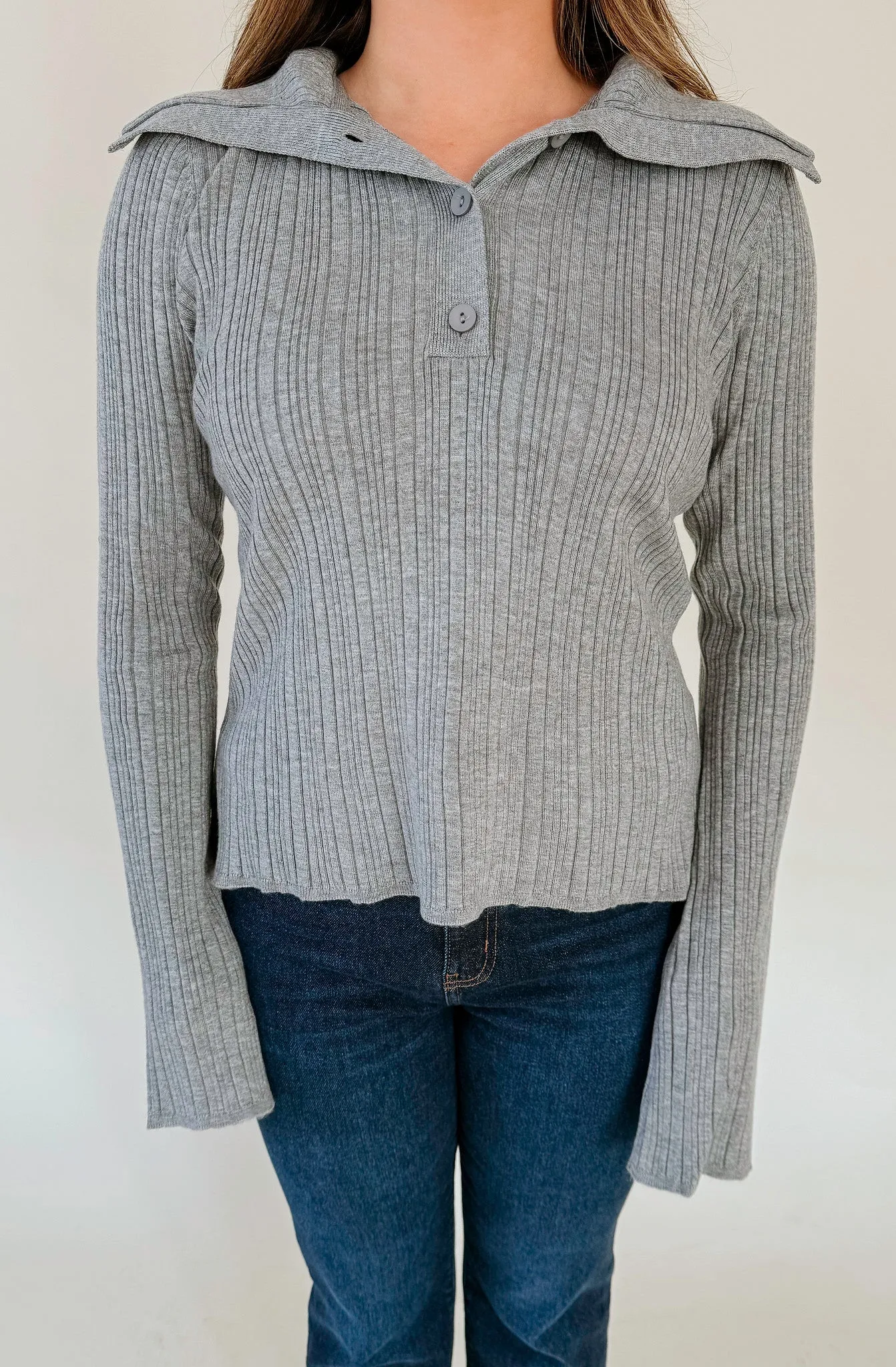 MARISA COLLARED SWEATER TOP