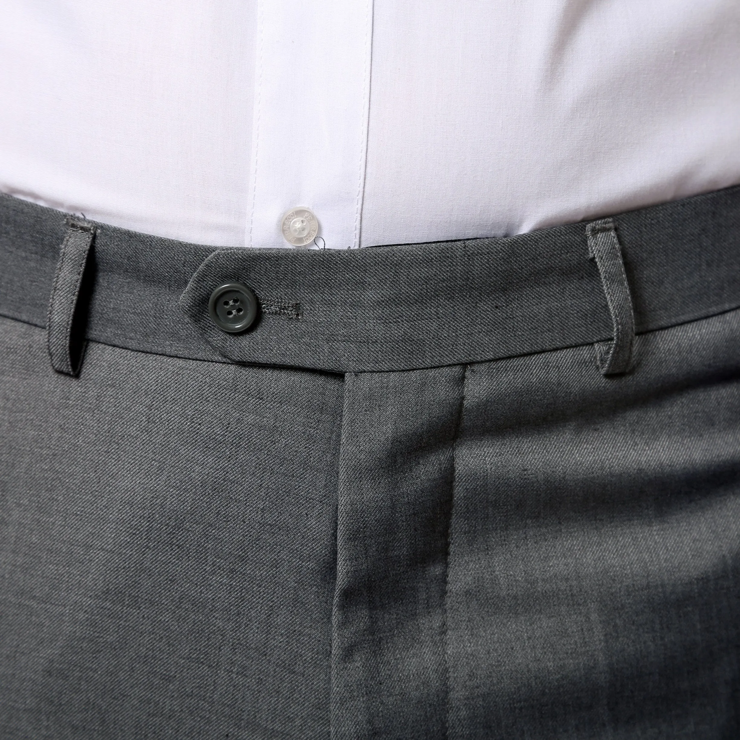 Mens 2 Piece 2 Button Slim Fit Grey Zonettie Suit