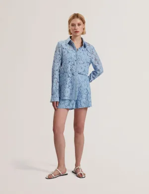 Meriosh Bonded Lace Shorts Lt-Blue