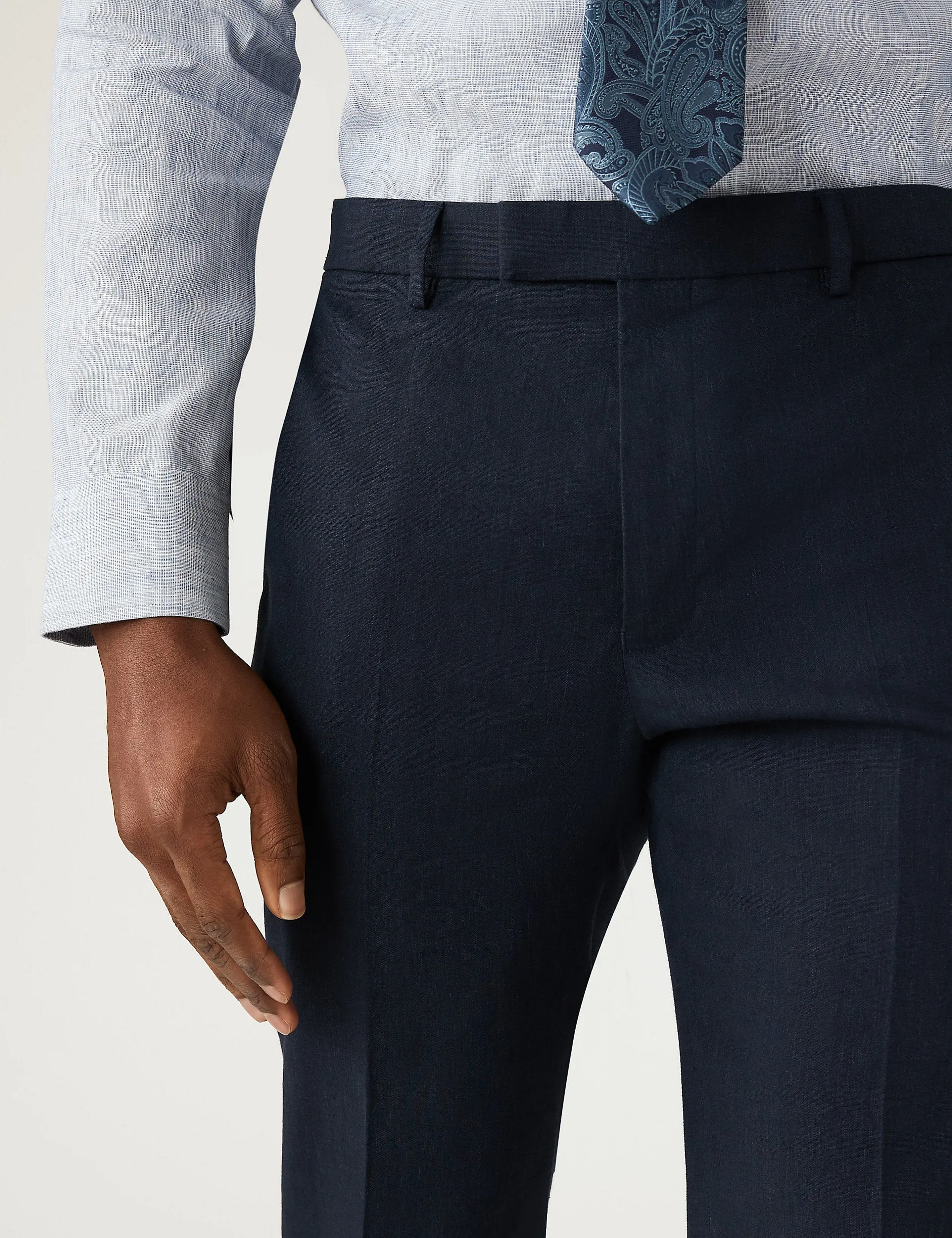 Miracle Marks & Spencer Italian tailored suit trousers dark blue