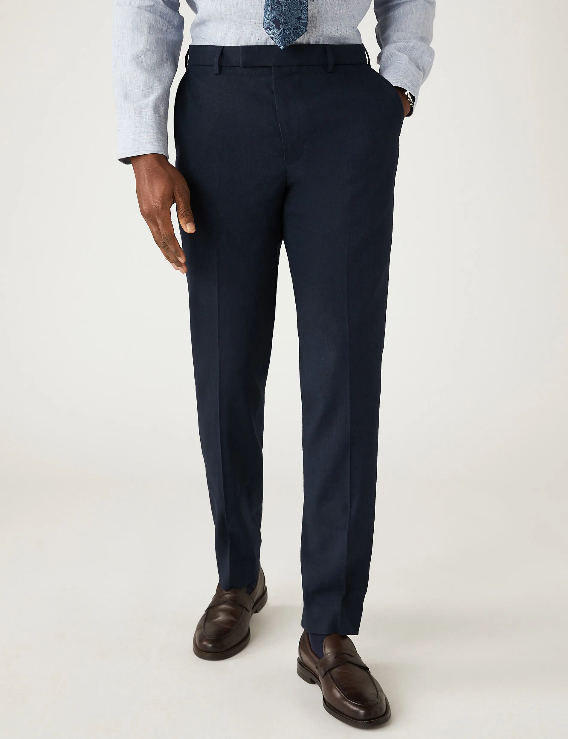 Miracle Marks & Spencer Italian tailored suit trousers dark blue