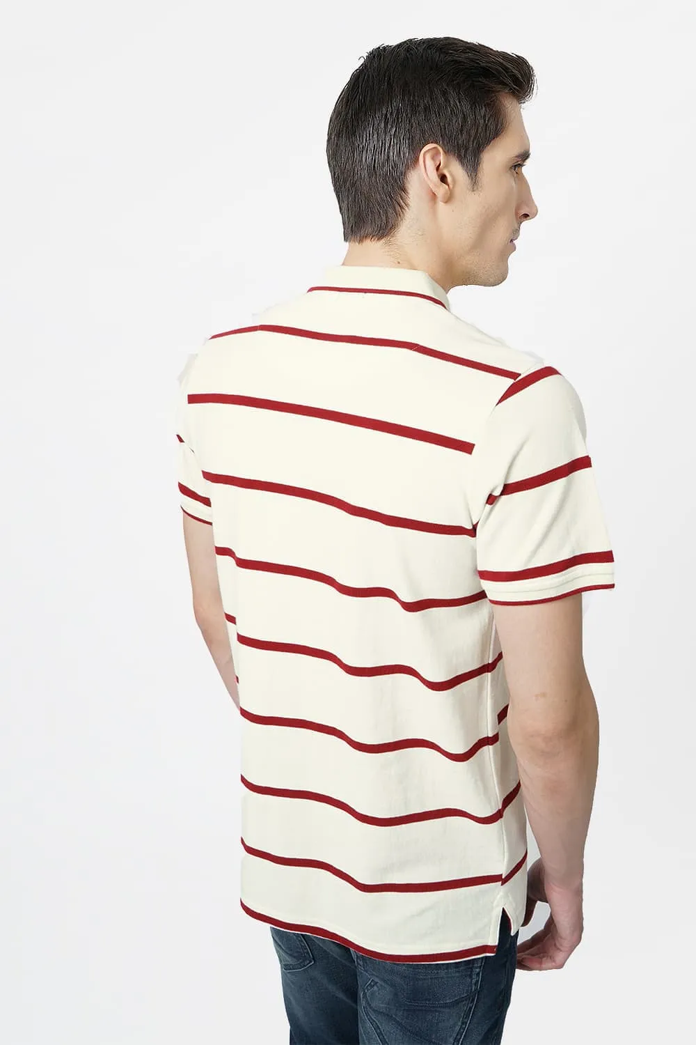 Muscle Fit Polo Stripes T.Shirt