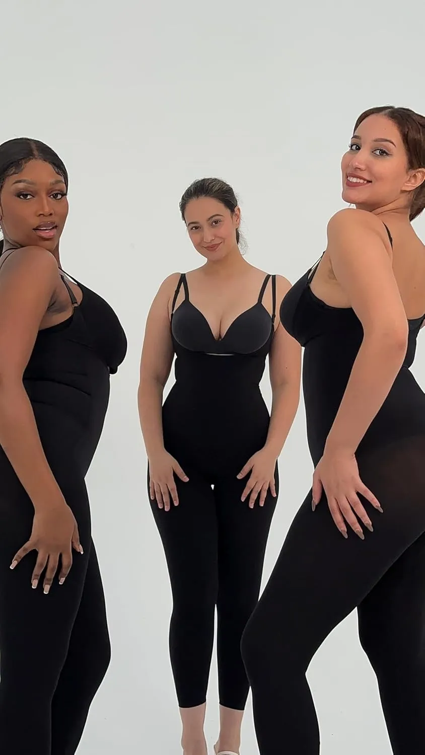SHAPERX Hourglass Leggings 360 Compression 2 Sizes Look Full Body Shaper Breathable No Roll Down