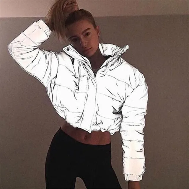 Winter/Spring Coat Women Oversized Cotton Cropped Jacket