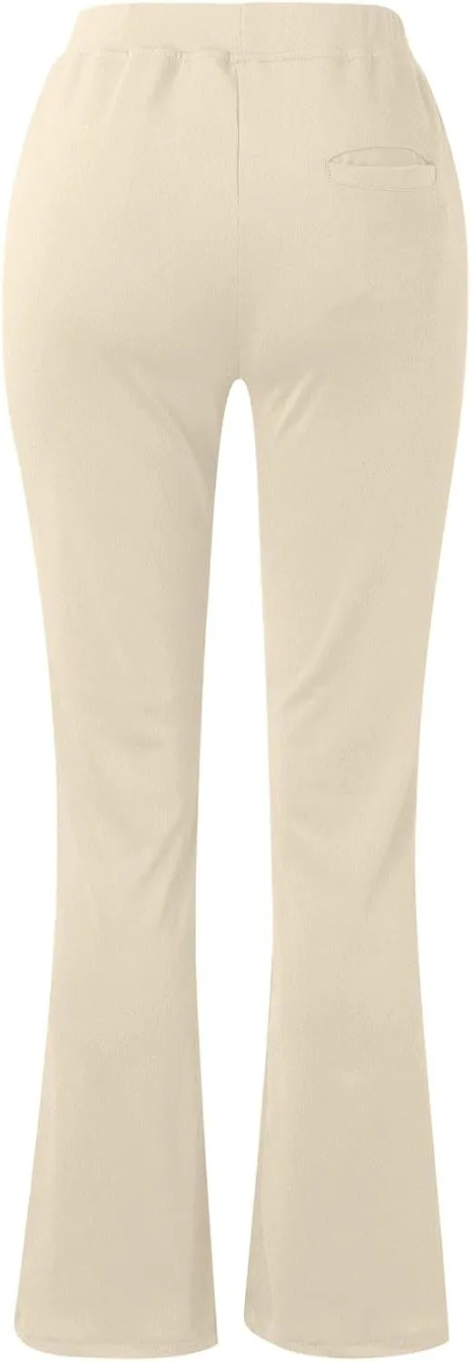 Work Pants for Women 2025 Fashion High Waist Stretch Casual Business Trousers Soft Comfy Athletic Workout Yoga Pants
