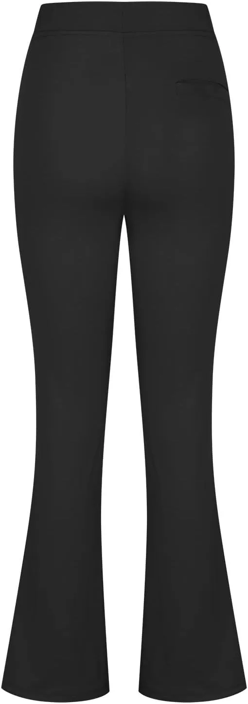 Work Pants Women Stretch Business Casual Wide Leg Dress Pants High Waist Bell Bottoms Trousers Pull on Office Slacks